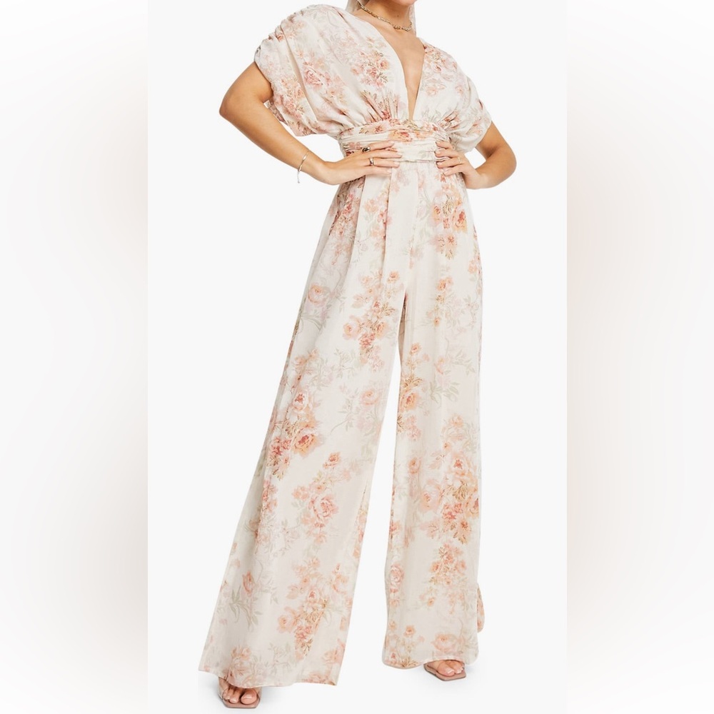 ASOS DESIGN
Plunge Neck Wide
Leg Jumpsuit